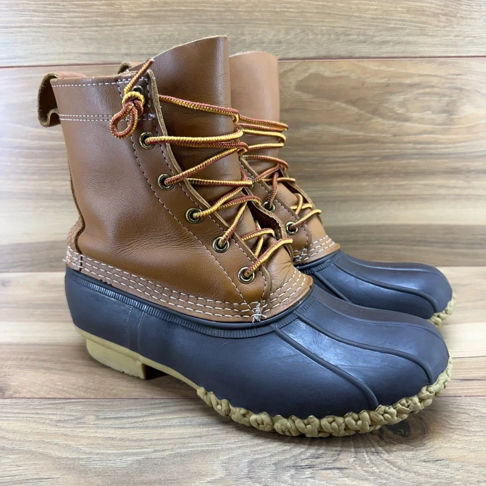 LL Bean Boots Duck Boots Womens 8‎ M Lace Up Waterproof Snow Rain Boot